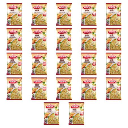 Amino Zupa błyskawiczna rosół z włoszczyzną i natką pietruszki 59 g X22